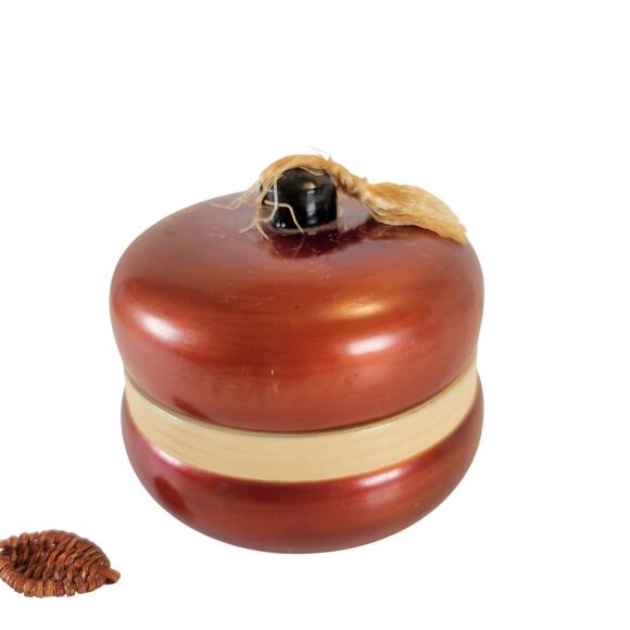 Vintage Japanese Lacquer Trinket Box Red Bamboo Design 4"x4" Loose Leaf - Picture 15 of 16